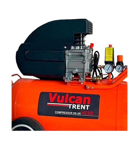Imagem 3 de 4 de Compressor de ar elétrico portátil Vulcan Trent VC50 50L 2.5hp 127V 60Hz laranja