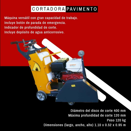 Imagen 4 de 4 de Cortadora Pavimento Asfalto Hormigón Junta Dilatación Piso