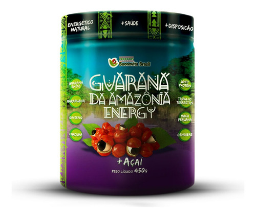 Pré Treino - Guaraná Da Amazônia - 450g - Guaraná Com Açaí