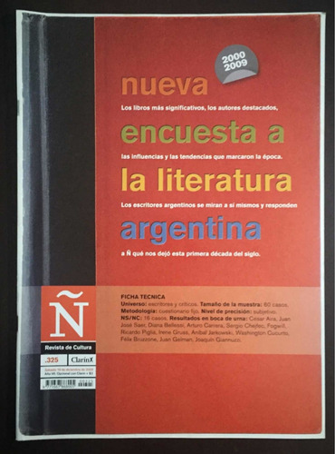 Revista De Cultura Ñ #325. Literatura Argentina. Encuesta