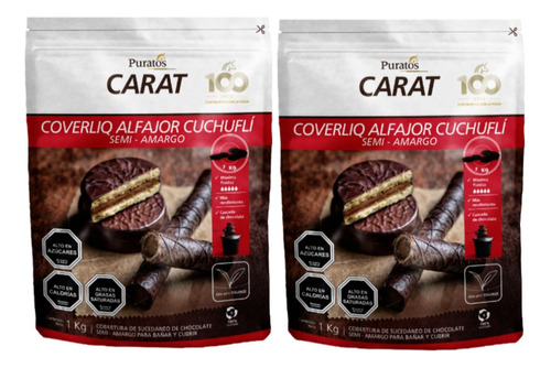 Cobertura Cascada Chocolate 2kg. Puratos Coverliq Carat 