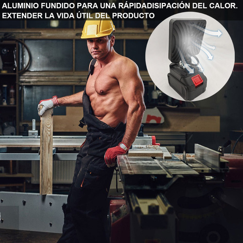 Auxtoo Linterna Lamparas Led Recargable Luz Trabajo Y Camping 4 Inch Negro Lampara Recargable Batería Para Construcción,Seguridad,Exteriores