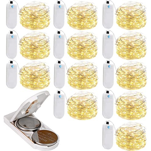 12 Pack Luces De Hadas Pilas, 6.6 Pies 20 Led Luces De ...