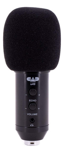 Cad Audio U49 Micrófono Usb Estudio Lateral Negro Mmg