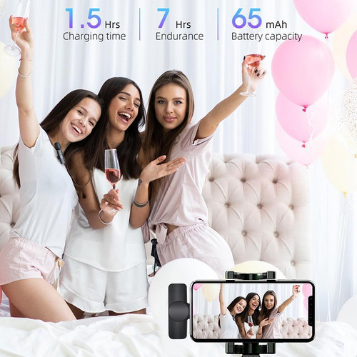 Micrófono Inalámbrico Solapa Lavalier Para iPhone Android