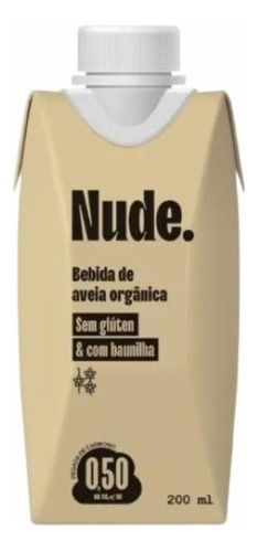 Kit 2 Leite Vegetal De Aveia Orgânico Baunilha Nude 200ml