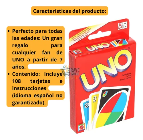 Uno Personalizado Juego De Destreza Juego Cartas Familiar