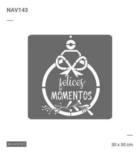 Imagen 1 de 1 de Mil Artes Navidad - Stencil 30 X 30cm - Nav143