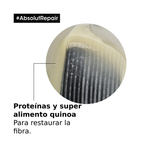 Imagen 5 de 12 de Set Absolut Repair Shampoo + Máscara Dorada L'oréal Pro