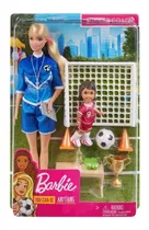 Comprar Conjunto Boneca Barbie Profissões Esportes Quero Ser Professora De Futebol Loira Acompanha Mini Boneca Aluna Menina Morena E Acessórios Da Profissão Mattel Brinquedos