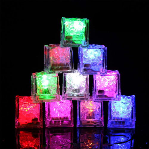 Cubos De Hielo Led Impermeables Multicolor Para Bar Y Fiesta