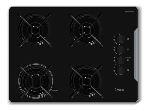 Fogão cooktop gás Midea MD-GV40 preto 127V/220V