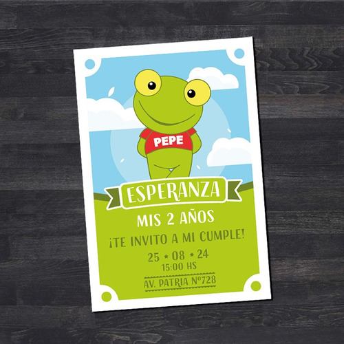 Kit Imprimible Cumpleaños Sapo Pepe Personalizado