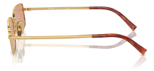 Gafas de sol Prada Signature Gold PRA60s 5ak07v-59 con lentes naranjas