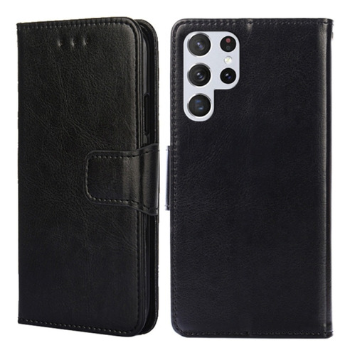 Funda Para Samsung S23 Ultra Flip Cover Negro Antishock