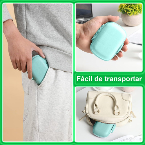Pastillero Portátil A Prueba De Humedad De 8 Compartimentos