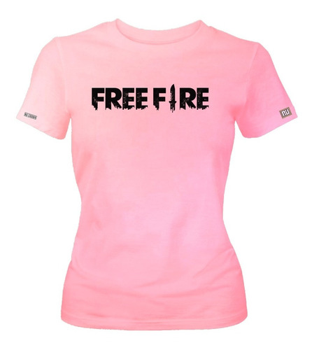 Camiseta Logo Free Fire Freefire Dama Mujer Edc