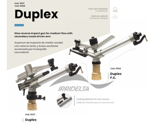 Aspersor / Cañon De Impacto Sime Duplex 2 Pulgadas Sectorial