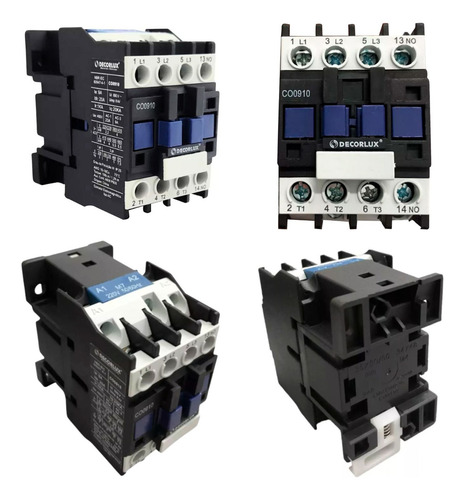 Kit Chave Seletora 3p Fixas + Contator 9a + Relé