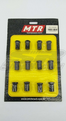 Porca Poly Lock Prisioneiro De Balanceiro 3/8 Mtr 12pçs