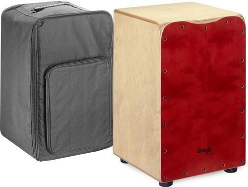 Cajón Flamenco Stagg Tapa Roja Con Funda Premium Caj50mrd