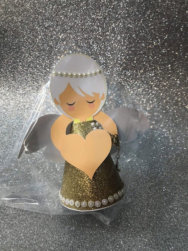Imagem 3 de 4 de Topo De Bolo Topper Personalizado Anjinho Para Batizado