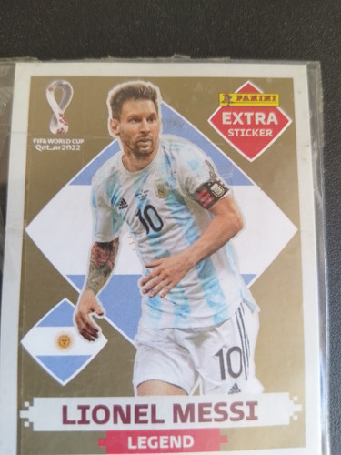 Figurita Extra Sticker Oro 2022 De Lionel Messi 