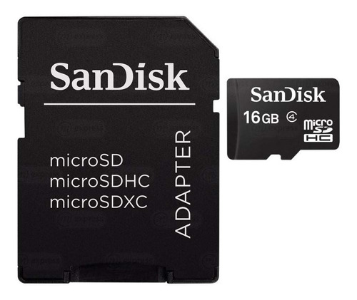 Memoria Externa Micro Sd Clase 10 Sandisk 16 Gb Adaptador Sd