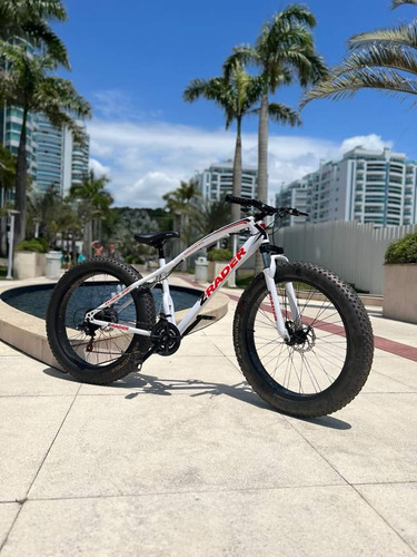 Bicicleta Aro 26 Com Suspenção Branca Fat Jaguar Z-rader
