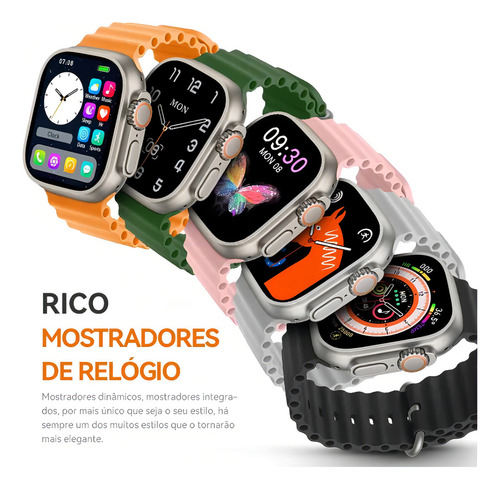 Relógio Smartwatch Ultra Mini Serie8 41mm Cx Prata Starlight Cor da caixa Prata/Starlight