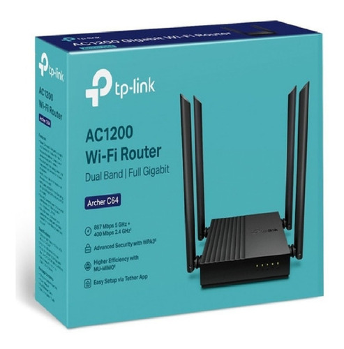 Imagen 1 de 5 de Router Tp-link Archer C54 Wi-fi Dual Banda Ac1200 5g 4antena