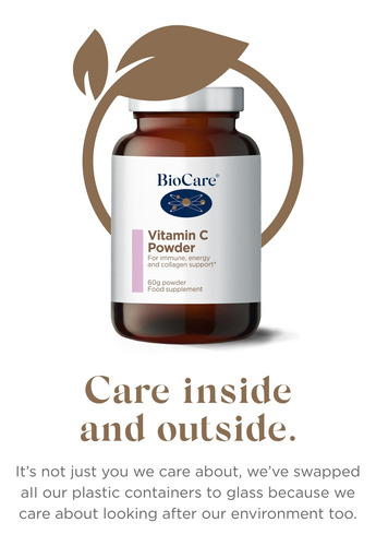 Biocare Polvo De Vitamina C, 60 Gr