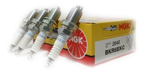 Imagen 2 de 3 de Bujía Ngk Bkr6ekc Doble Electrodo Palio, Aveo, Siena, Optra