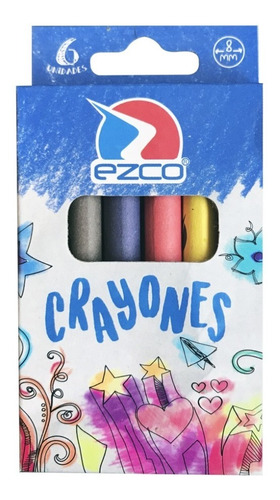 Crayones De Cera Ezco X 6 Colores