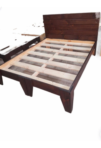 Cama De Palet Plaza Y Media Pallet Rústica Artesanal