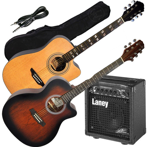 Guitarra Electroacustica + Ampli Laney + Funda + Accesorios