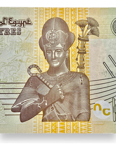 Wow Billete Africano Del País De Egipto De 50 Piastras (Usado)