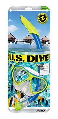 Imagen 4 de 5 de Mascara + Snorkel Agua Niño Us Divers Amarillo Diginet