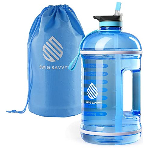 Swig Savvy Motivational Time Marker Botella De Agua Con Tapa