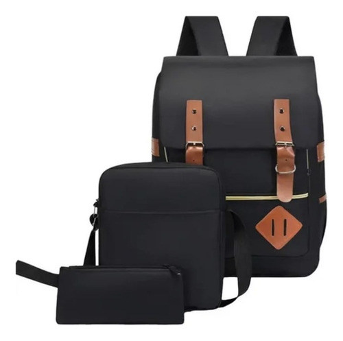 Mochilas Backpack Impermeable Set 3pzs Unisex
