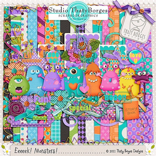 Pack Imágenes Monsters Monstruos Coloridos Cliparts