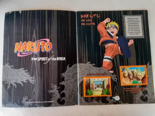 ALBUM FIGURINHAS NARUTO TRUE SPIRIT OF THE NINJA - COMP