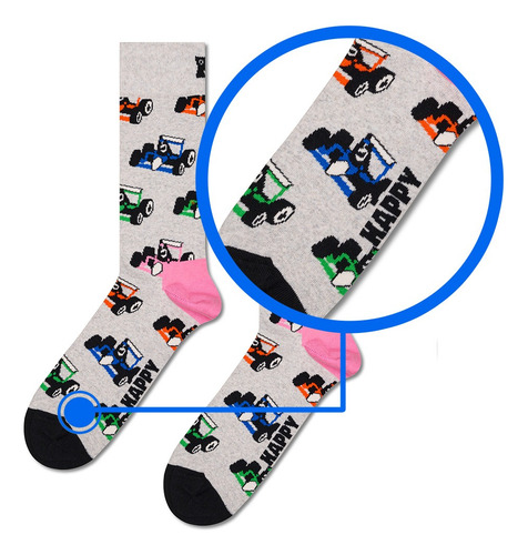 Calcetines Happy Socks Originales Carros Carreras 3 Pares