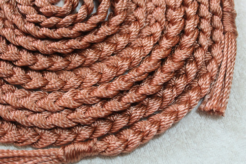 Soga Cuerda Para Hamaca Incluye Par De S Metalica Negra Color Rosa Marron Color