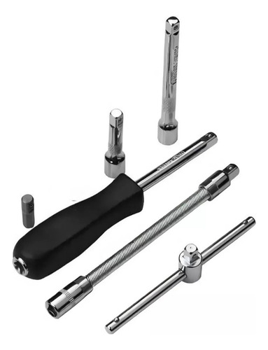 Set Herramientas Criquet Tubos Y Puntas 46 Piezas Enc 1/4 Negro