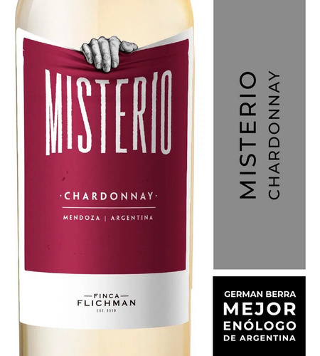 Vino Blanco Misterio Chardonnay 750cc Bodega Flichman