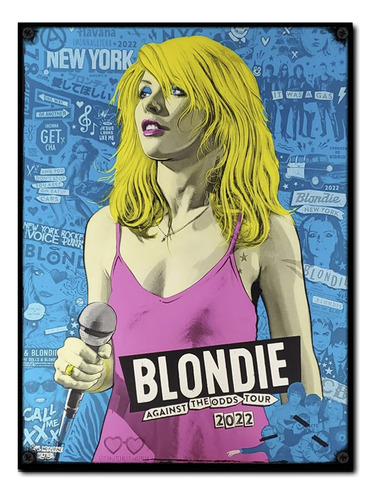 #1666 - Cuadro Decorativo Vintage - Blondie Rock Pop Poster