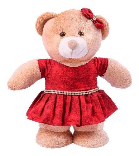 Ursa Princesa Em Pé 30 Cm Rose Antigo Menina