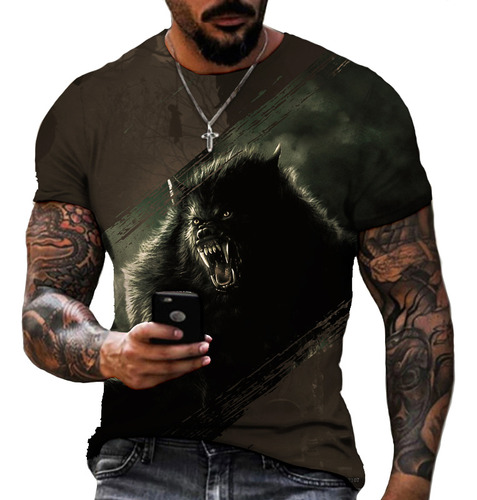 Playera Con Estampado 3d De Hombre Lobo De Gift Horror Serie