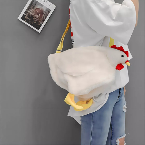Bolso Bandolera For Mujer, Estilo Pollo, Animales, Gallina Acabado De Los Herrajes Fix Color Fix Color De La Correa De Hombro Fix Diseño De La Tela